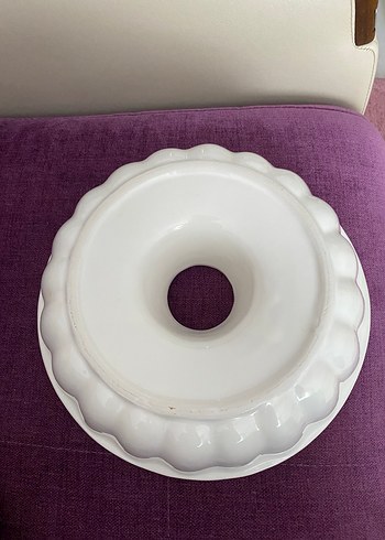 Beden Beyaz Desenli Kek Kalıbı seramik