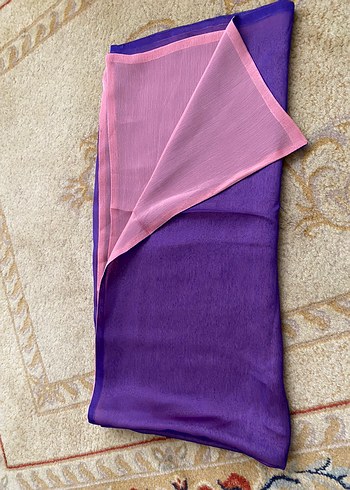 Mor Kadın şifon kumaştan eşarp - Görsel 4