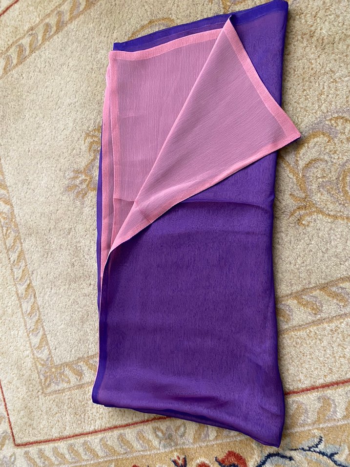 Mor Kadın şifon kumaştan eşarp - Görsel 4