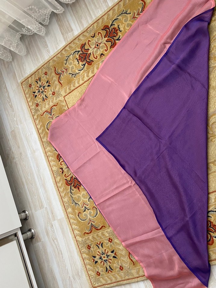 Mor Kadın şifon kumaştan eşarp - Görsel 2