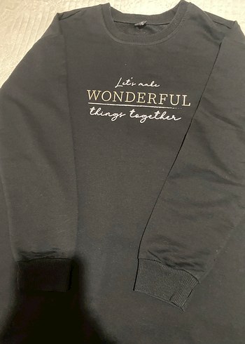 Lacivert Baskılı Kadın Sweatshirt - Görsel 2