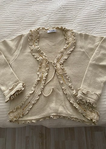 Nakışlı Bohem Kadın Triko  hırka - Görsel 2