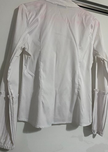 Pilili Beyaz Kadın Gömlek - Görsel 3