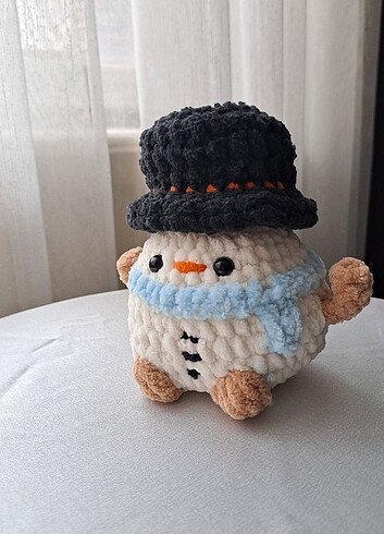 Tasarımcı Amigurumi Peluş Kardan Adam