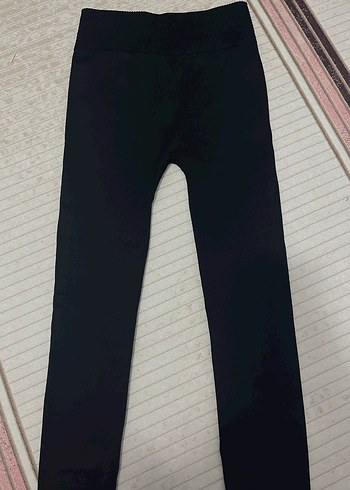 Siyah Elastik Normcore Kadın Tayt - Görsel 2