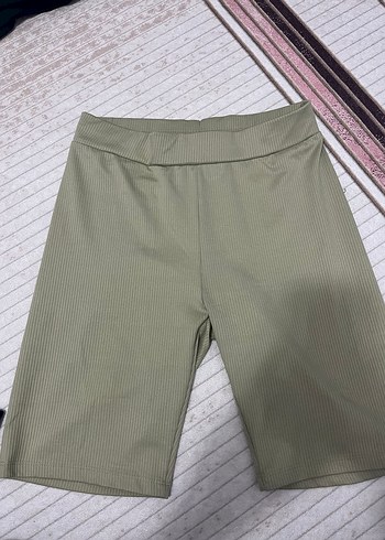 Bej Fitilli Mini Bermuda Şort - Görsel 2