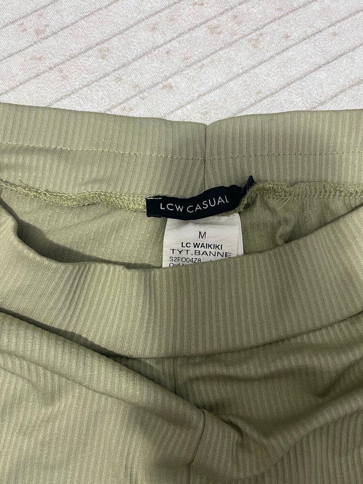 Bej Fitilli Mini Bermuda Şort - Görsel 3