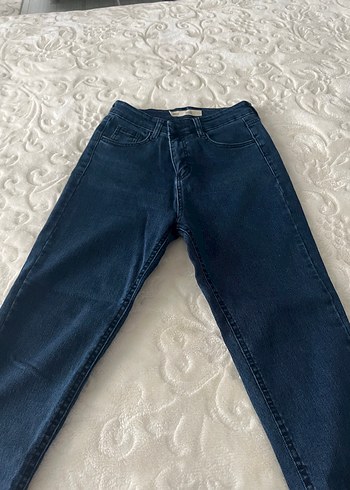 Kadın Mavi Normal Boy Denim Jean - Görsel 2