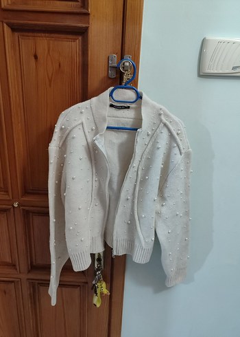universal Beden Beyaz İnce Örgü Mini Hırka