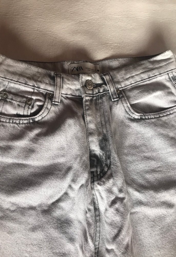 Gri Düğmeli Salaş Midi Kot Pantolon - Görsel 2