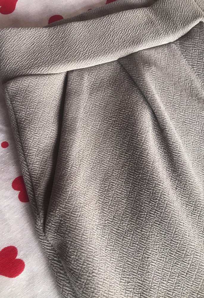 Gri Düğmeli Kadın Kumaş Pantolon - Görsel 3