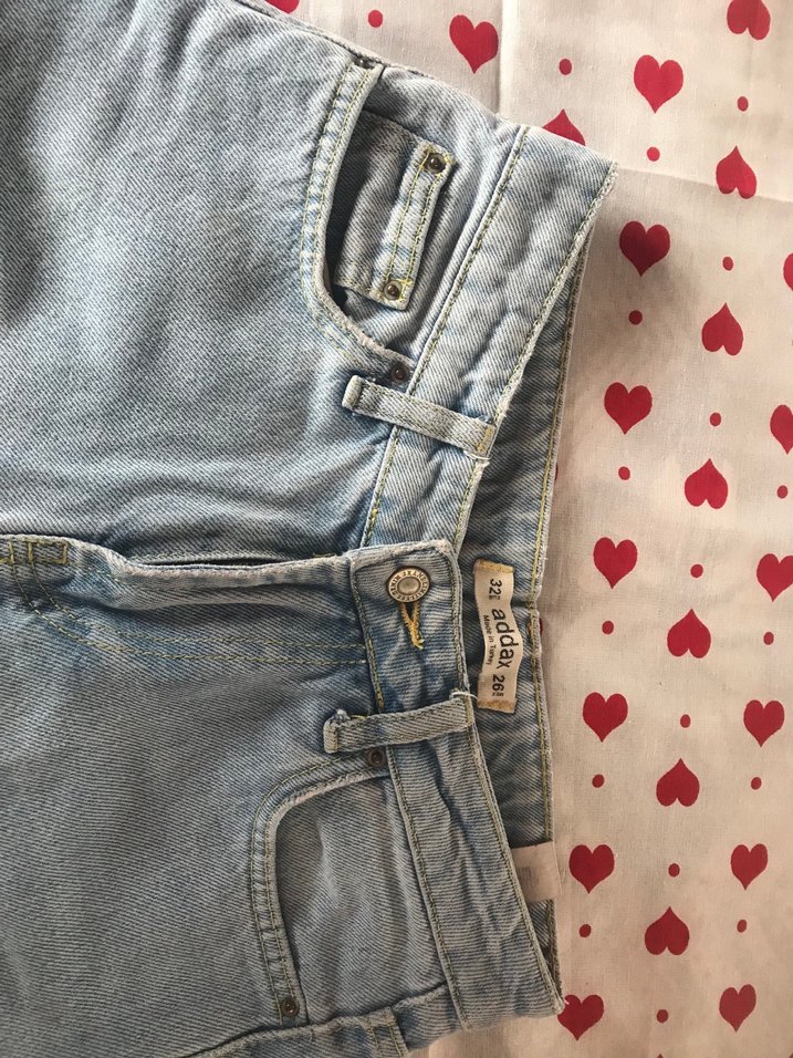 Düğmeli Mavi Midi Kadın Kot Pantolon - Görsel 3