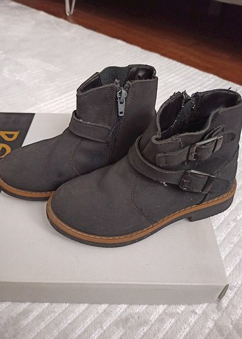 LC Waikiki Kız Çocuk Süet Siyah Bot - Görsel 2