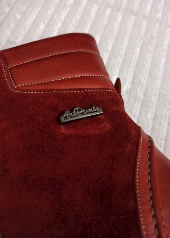 Artpemla Kırmızı Kadın Süet Bot - Görsel 4