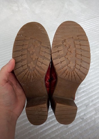 Artpemla Kırmızı Kadın Süet Bot - Görsel 7