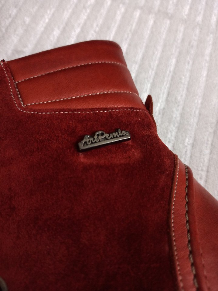 Artpemla Kırmızı Kadın Süet Bot - Görsel 4