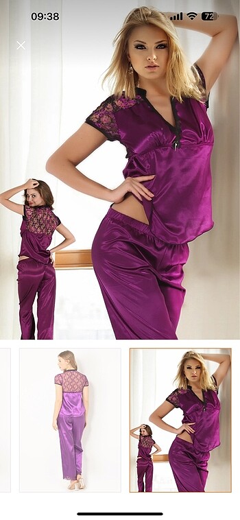 Miorre Miorre saten pijama takımı