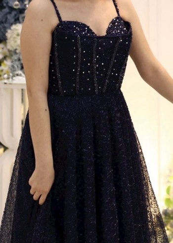 Lacivert İşlemeli nişanlık - Görsel 3