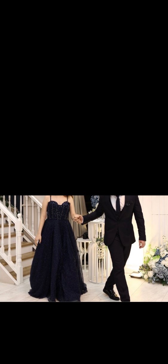 Lacivert İşlemeli nişanlık - Görsel 2