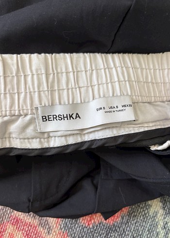 Bershka Lacivert Midi Kadın Etek