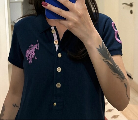 s Beden lacivert Renk U.S Polo Assn. Elbise