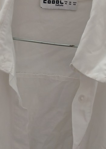 Defacto Beyaz Keten Kadın Gömlek - Görsel 2