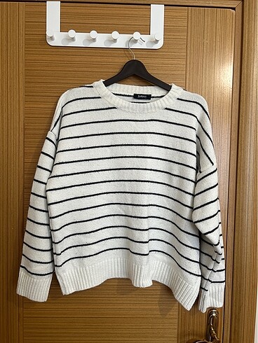Madmext oversize çizgili kazak