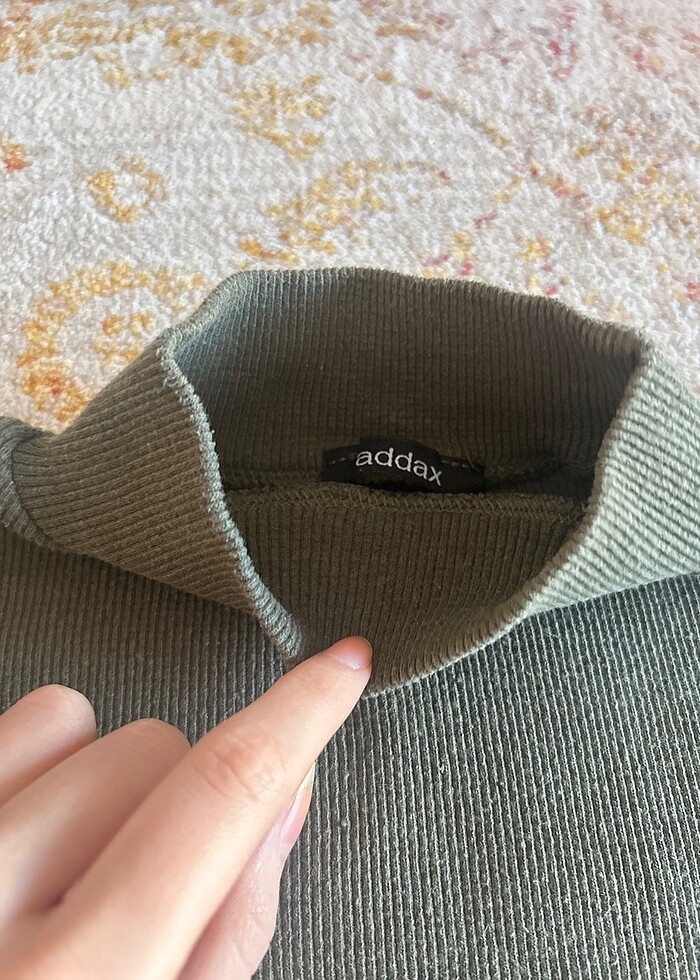 Addax Yeşil fitilli Crop Top - Görsel 2