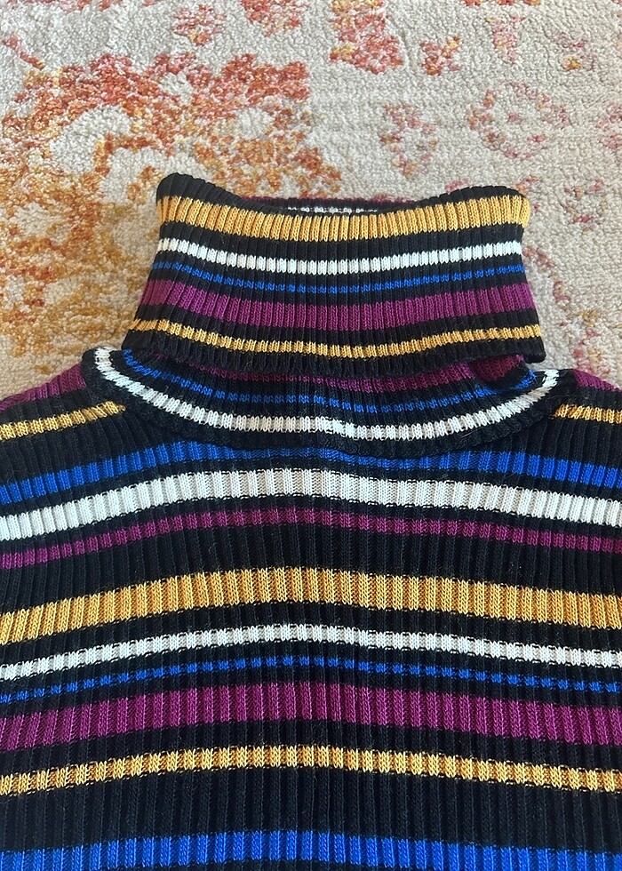 koton çizgili renkli triko - Görsel 2