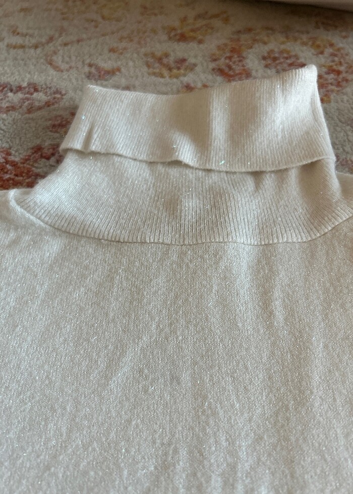 Koton simli beyaz triko - Görsel 4