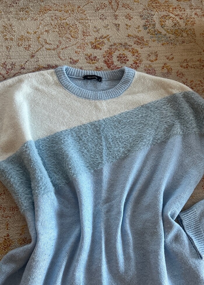 Trendyolmilla mavi kazak - Görsel 2