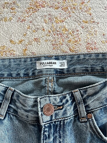 36 Beden Pull and bear orta bel oversize jean