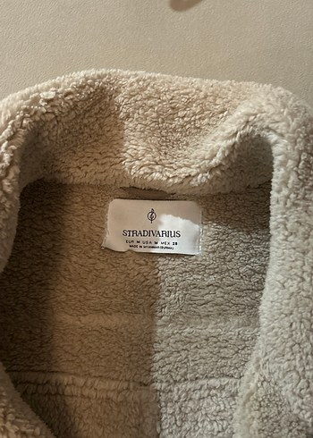 Stradivarius Bej Süet Kürklü Kadın Ceket Mont - Görsel 2