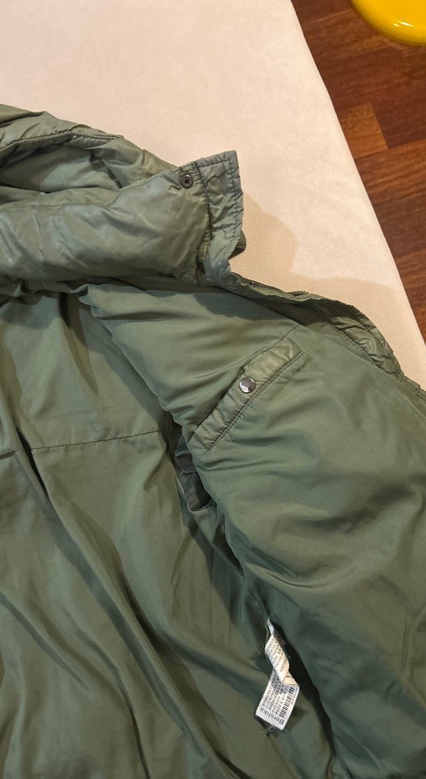 Bershka Kadın Haki Kapüşonlu Kısa Mont - Görsel 5