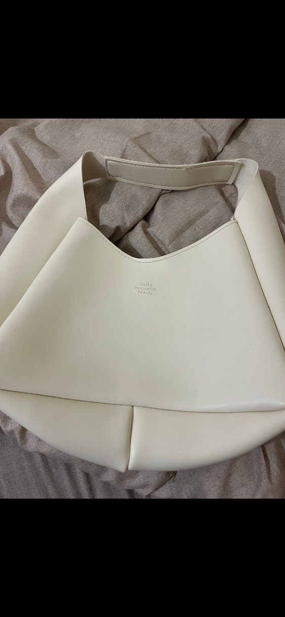 Minimalist Beyaz Deri Kadın Çanta - Görsel 2