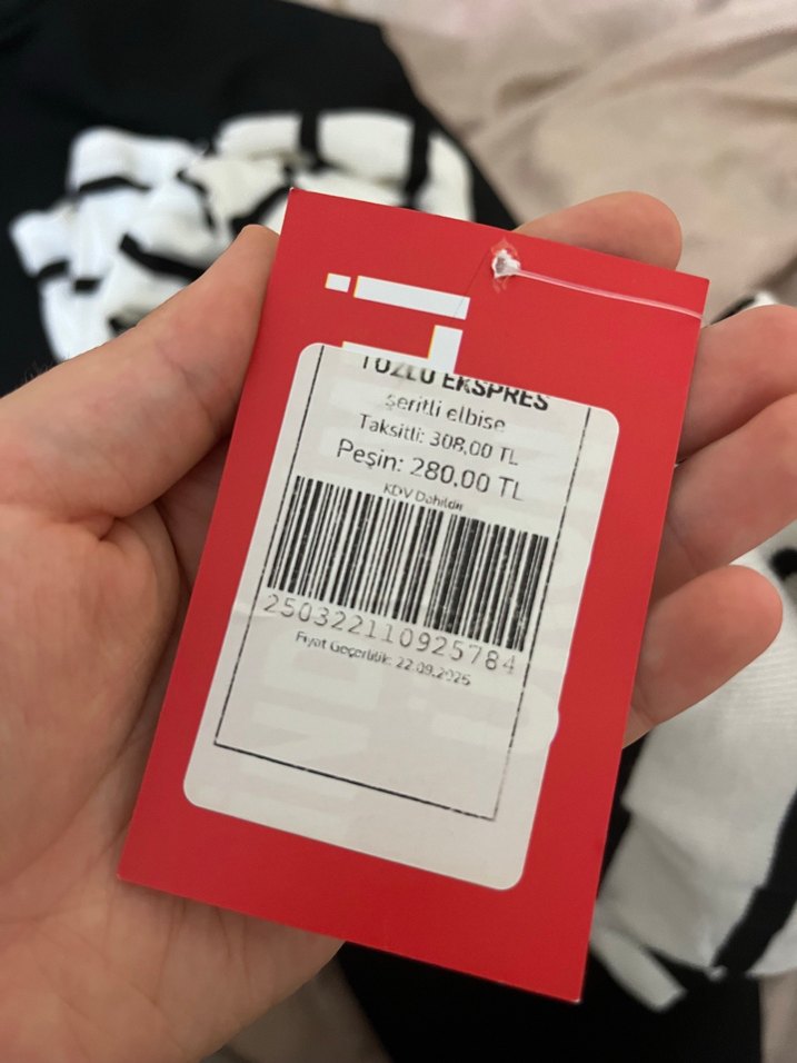 Çizgili Kısa Kollu Midi Elbise - Görsel 4