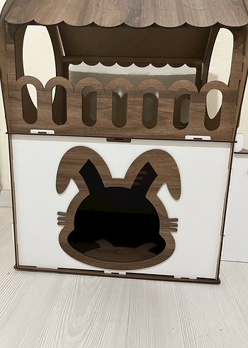 Ahşap Kedi Evi ve Merdivenli Tırmanma Alanı - Görsel 5