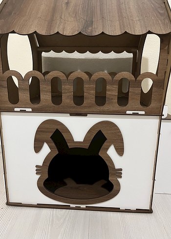 Ahşap Kedi Evi ve Merdivenli Tırmanma Alanı - Görsel 3