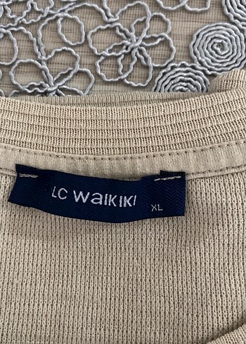 Bej Erkek Keten Uzun Kollu Tişört - Görsel 2