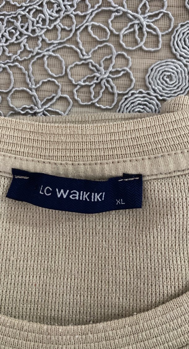 Bej Erkek Keten Uzun Kollu Tişört - Görsel 2