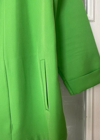 Düğmeli Yeşil Mini Kadın Blazer - Görsel 5