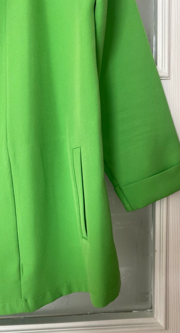 Düğmeli Yeşil Mini Kadın Blazer - Görsel 5