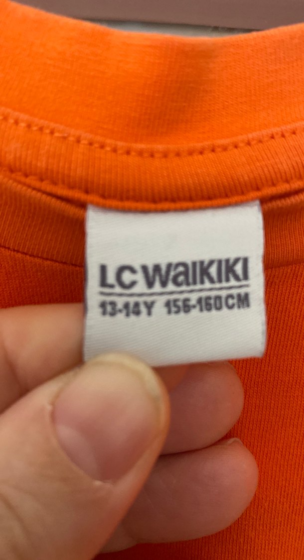 Turuncu Kısa Kollu Baskılı Tişört - Görsel 3