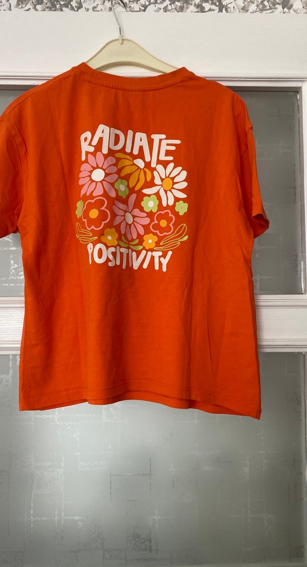 Turuncu Kısa Kollu Baskılı Tişört - Görsel 4
