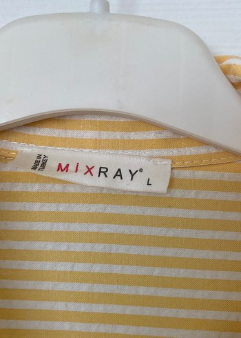 Sarı Çizgili Midi Uzun Kollu Gömlek - Görsel 3