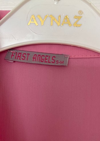 Pembe Düğmeli Uzun Kollu Kadın Gömlek - Görsel 3