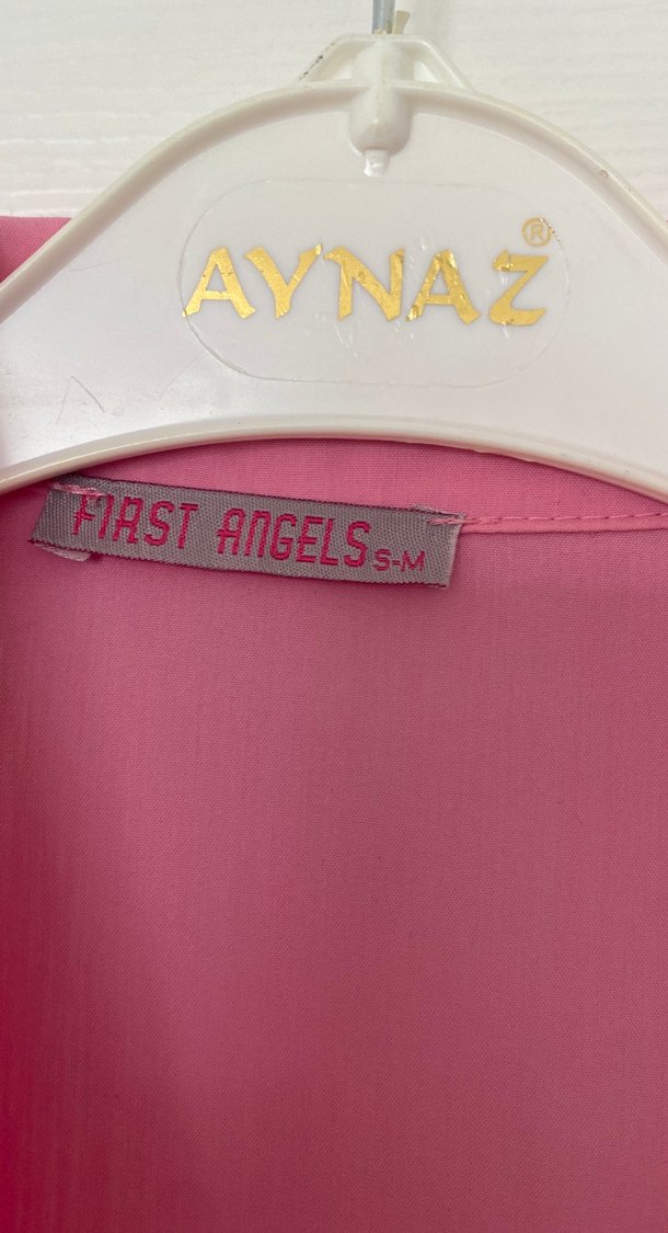 Pembe Düğmeli Uzun Kollu Kadın Gömlek - Görsel 3