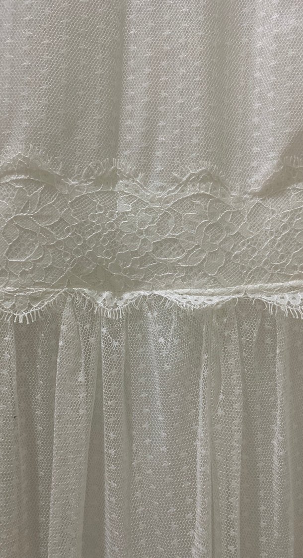 Dantel Detaylı Beyaz Bohem Uzun Elbise - Görsel 2