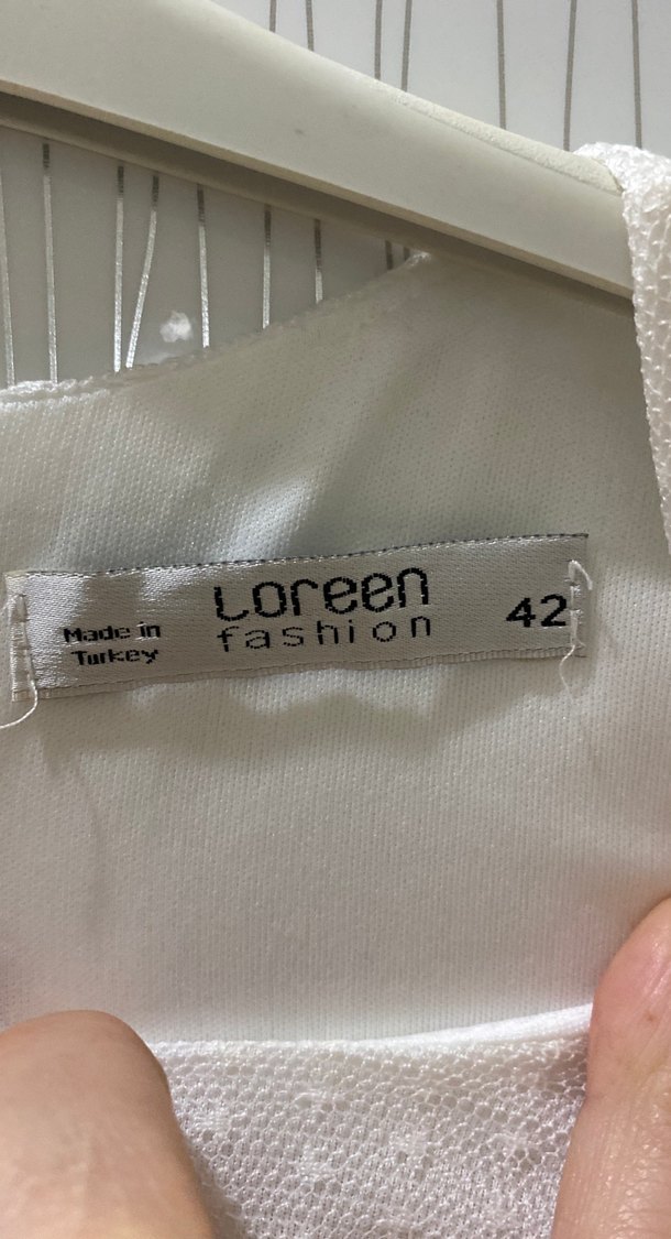 Dantel Detaylı Beyaz Bohem Uzun Elbise - Görsel 5