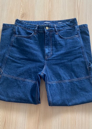 Lacivert Bol Kesim Midi Kot Pantolon - Görsel 5